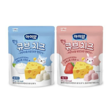일동후디스 아이얌 한입큐브 치즈 플레인 + 딸기 영양간식, 1개, 20g