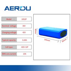 전동스케이트보드 스쿠터 스케이트 보드 전기 자전거 XT30 + JST 플매트 카펫 러그에 대 한 BMS AERDU 36V, 36V 6.4Ah