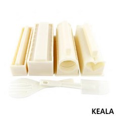 KEALA 사각 하트 원형 모양 김밥틀 김밥메이커 김밥싸는 기계 가정용, 초밥틀 세트, 1개