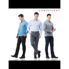 [cerini by PAT] 남성 어반 릴렉스 팬츠, 멜란지네이비:30