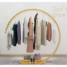 매장용 골드 옷걸이 업소용 스테인레스 진열대 철제, 골든 행거 (길이180x165CM)