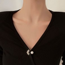 고급스러운 심플 진주 브로치 버클