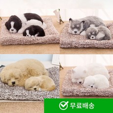 더우지 차량용 장식 소품 강아지 활성탄 인형 피규어 악세사리, 더블 흰 강아지, 1개