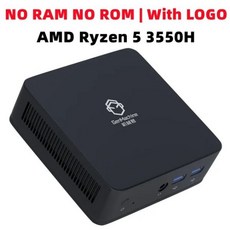 SZBOX 미니 PC AMD Ryzen 5 3550H DD4 x 2 3200MHZ NVME 윈도우 11 와이파이 BT 4.2 4K HD 데스크탑 게이머 컴퓨터, 01 Ryzen 5 550H_04 EU, 01 No Ram No Storage