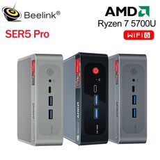 7840 HS 미니 PC 고성능 게임 Beelink SER5 프로 5700U Win11 8 코어 AMD Ryzen 7 16GB 500GB WiFi 6 BT52 데스크탑 컴퓨터 VS