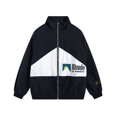 패치워크 스플라이싱 RHUDE 재킷 남녀공용 헤비 원단 코트 타이니 스파크 패션 가을 겨울 2023, 01 318YQ719A4_01 S, 1개