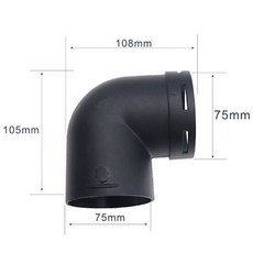 42/60/75mm 자동차 히터 덕트 파이프 조이너 커넥터 에버스패커 또는 베바스토 용 스트레이트 조인트 호스 튜브, [02] 75L connector, 1개