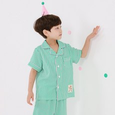 삐삐롱 [삐삐롱23SS]파인 레이온 반팔 파자마 상하세트