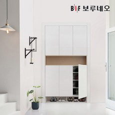 [보루네오] 210cm 유즈 신발장 붙박이 현관 아파트 맞춤 주문 제작 시공 현관장, 상세 설명 참조, 색상:화이트 210cm