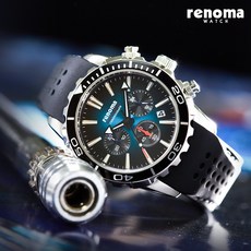 레노마 RE550BU 마린마스터 200미터방수 남자 다이버 시계 블루