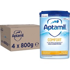영국직송 Aptamil 압타밀 Comfort 베이비 밀크 파우더 Formula from Birth 800g (팩 of 4), 16박스