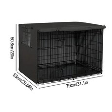 사육장 커버 애완 동물 인클로저 텐트 원단 강아지 고양이 케이지, 4.Black 7950.853cm