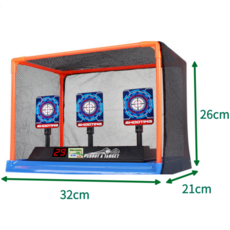 전동 과녁 너프건 그물망형 사격 자동 타겟 비비탄 크리스마스 에땁 스나이퍼, 전자표적 3구 + 방탄틀 + 표준, 1개