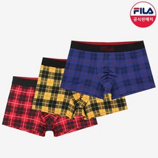 [공식] FILA 아웃핏 체크 남성 드로즈 3SET FI4DRC6406M_SCT_SET