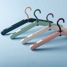 살림일기 2+2 접이식 여행용 옷걸이휴대용, 접이식옷걸이 - 화이트+네이비+그린+핑크