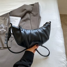 라이징모 가벼운 반달 미니 가죽 패션 크로스백