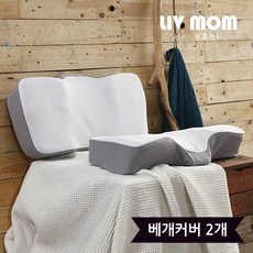 리브맘 프리미엄 3D 경추 메모리폼 베개커버 2개, 03.멜란지그레이