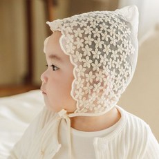 채니봉봉아기레이스보넷