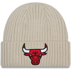 [미국정품] 410868 뉴에라 NBA 스냅백 캡모자 Chicago Bulls New Era Core Classic Stone Cuffed Knit Hat - Cream