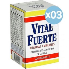 Vital Fuerte 바이탈 푸에르테 비타민 & 미네랄 안티옥시던트 30캡슐 3팩 Vitamins Capsules