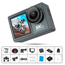 CERASTES 액션캠 액션 카메라 와이파이 손떨림 방지 듀얼 스크린 170 ° 광각 30m 방수, 1) M40R5K A 0g, 1) M40R5K A 0g