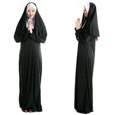 수녀 파티 복장 수녀님 수녀복 코스튬 코스프레 파티 행사용 의상