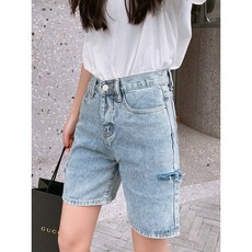 주니어5부청반바지