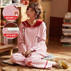 임산부잠옷 수유 잠옷 여름얇은스타일 순면 산후조리복 9월분 10분만후 임신기 임산부 봄가을 8출시