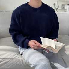 제인드 라운드 맨투맨 남자 세미 오버핏 스웨터 긴팔 이너 티셔츠 봄 가을 겨울 옷 코디