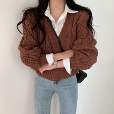 꽈배기가디건