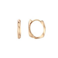 [미니골드] 심플웨이브링귀걸이(12mm) ECPM4084