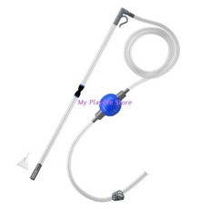 어항 청소 사이펀 수족관 물 교환기 자갈 amp 모래 기 호스 키트 물고기 탱크 도구, 파란색, 1개