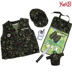 무전기 할로윈 키즈 군복 의사가운 유아코스튬 경찰복 제복 어린이 어린이집 역할놀이 군인, 01.군인