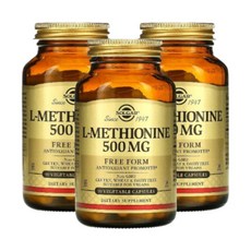 Solgar Methionine 메티오닌 500mg 90캡슐 3개 메치오닌 메싸이오닌, 90정