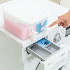 생활백서 다용도 세제 디스펜서 두칸 1세트 / 세제통 세탁 주방, 단품, 단품