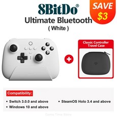 8bitdo컨트롤러 8bitdo얼티메이트 8bitdomicro 8BitDo 얼티밋 무선 블루투스 컨트롤러 게임 패드 닌텐도 스위치 PC 윈도우 10 11 스팀 데크용 충전 도크 포