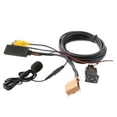 12V MMI 2G 자동차 블루투스 AUX 케이블 어댑터 음악 오디오 마이크 Q7 A6 A8 2006 2008 J523, 1개