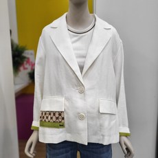 베네통 이자벨 쿠키 린넨자켓 BAJK52231 IV963518