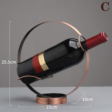 금속 와인 랙 빈티지 병 보관 및 유리 거치대 바 홈 데코 디스플레이 스탠드 1, C, 1개