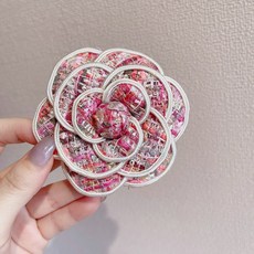 레드까멜리아브로치