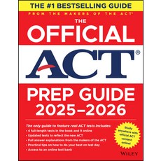 (영문도서) The Official ACT Prep Guide 2025-2026: Book + Online Course Paperback, Wiley, English, 9781394335886