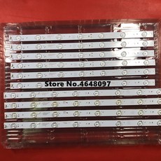 10 개/대 LED 백라이트 스트립 JVC LT 48C540 LSC480HJ01 8 LE48F3000W LED48U3300 LE48M33S D48MF7000 LED48D7 LE, 1개, 단일, 단일