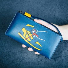 남자장지갑 가죽지갑 남자롱 개성적인 머니클립 여자청년 대용량 지퍼클러치백 초슬림 핸드폰가방