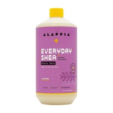 [Alaffia] 에브리데이 시어 버블 배스 라벤더 950 ml Everyday Shea Bubble Bath Lavender 32 fl oz 거품입욕제, 1개