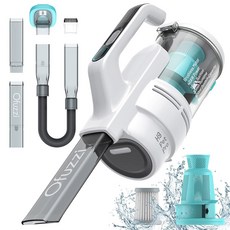 Ofuzzi H9 Pet Pro 5 in 1 무선 핸드헬드 진공 13000Pa 강력 흡입 휴대용 LED 라이트로 경량 가정 사무실 애완동물 및 자동차용 충전식 진공, White