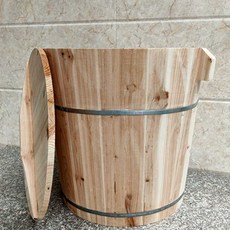 밥통 오히츠 일식 밥식힘통 샤리통 초밥 초대리 용기, 1개, 상단 35 높이 30 하단 27 나무 바닥