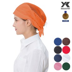 예경 리본 망사 두건 주방 위생 식당 업소용, PO-0013/주황색, 1개