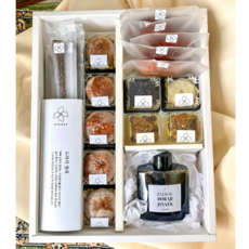 혜복 추석선물 프리미엄 도라지정과 곶감단지세트 (보자기살구), 1kg, 1박스