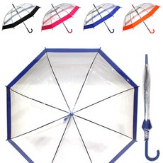성인 투명 비닐 우산 자동 장우산 8K 60