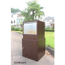 우체통 JHC-8005배달 도난방지 별장 박스 포장 택배 우편함 서류받기 수납, T01-불꽃이 튀긴 금(현물)